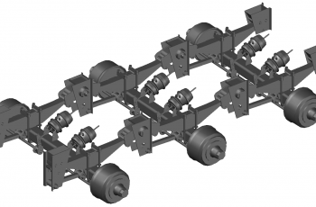 Подвеска двускатная 3*20т высокая широкая рессорная BPW 8428-2900004-30